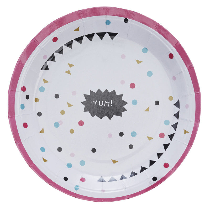 Plates: Ginger Ray Confetti Yum - Pack of 8